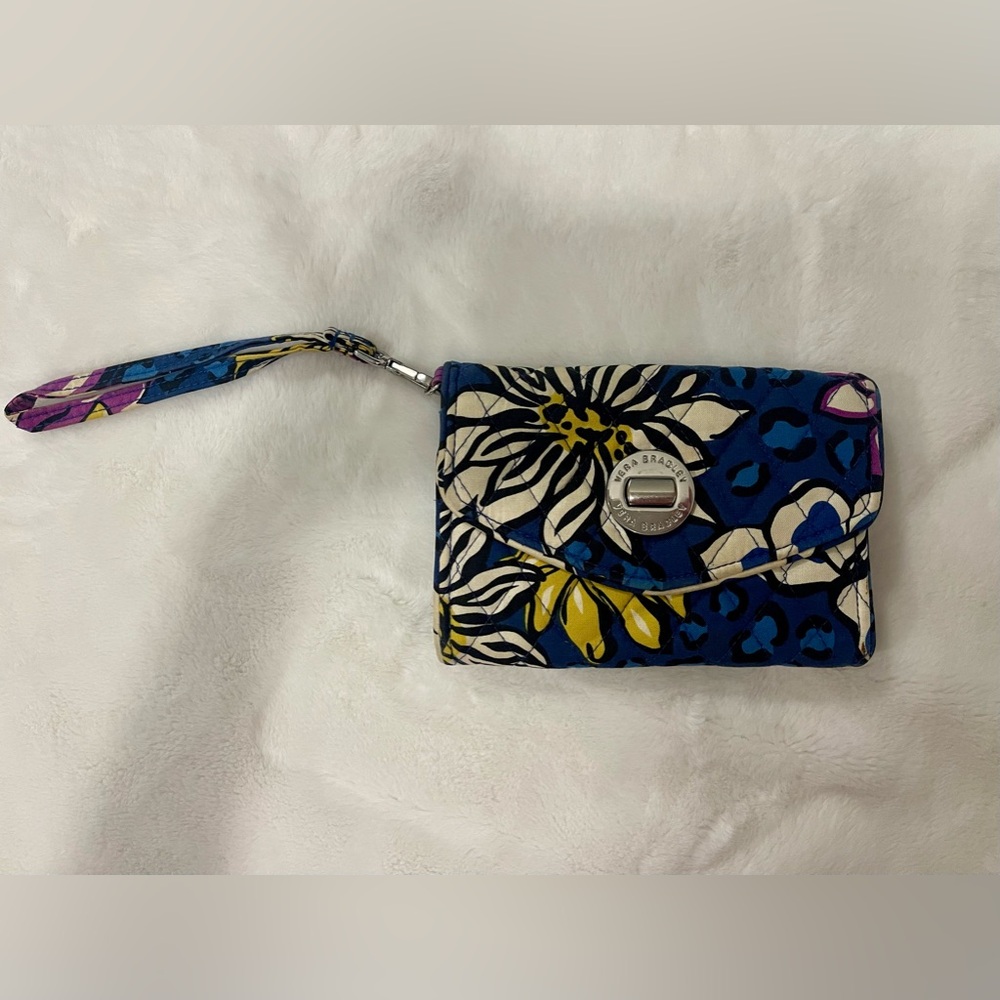 Vera Bradley wallet with wrist strap. Great condition!